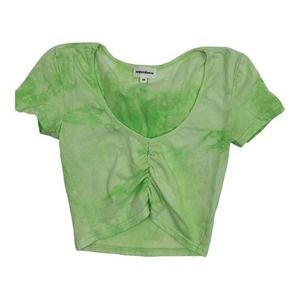 Revolve Superdown Cropped Ruched front t-shirt Sz‎ XS
